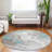 Machine Washable Indoor/Outdoor Xhevrie Teal Rug-1167833724