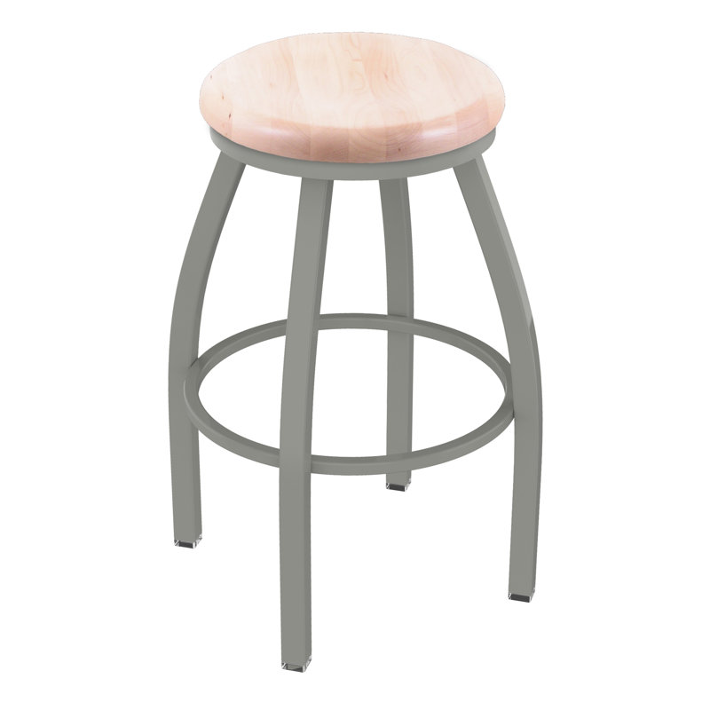 XL 802 Misha Swivel Stool, Natural Maple, Anodized Nickel, Extra Tall (36” Seat Height)