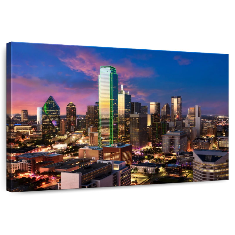 Dallas Skyline At Sunset