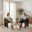 Chaises d'appoint modernes rembourrées en tonneau, fauteuils de salon sculpturaux pour le salon-695489907