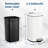 2.4 Gallon Step Trash Can with Soft-Close Lid & Removable Inner Bucket – Stainless Steel Kitchen, Bathroom, Office Garbage Bin – White-135720580
