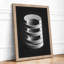 Stacked Metal Rings Industrial - Framed Print-573050270-573050273