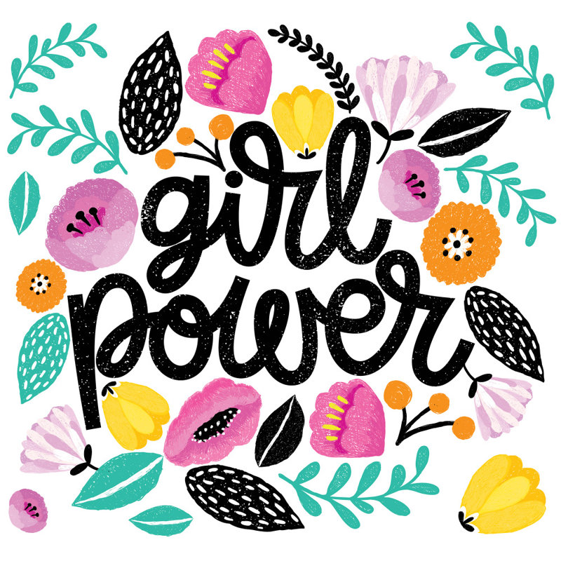 Décalcomanie murale Girl Power