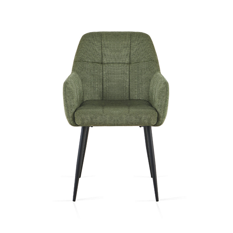 Chenille Fabric Dining Chair, Green