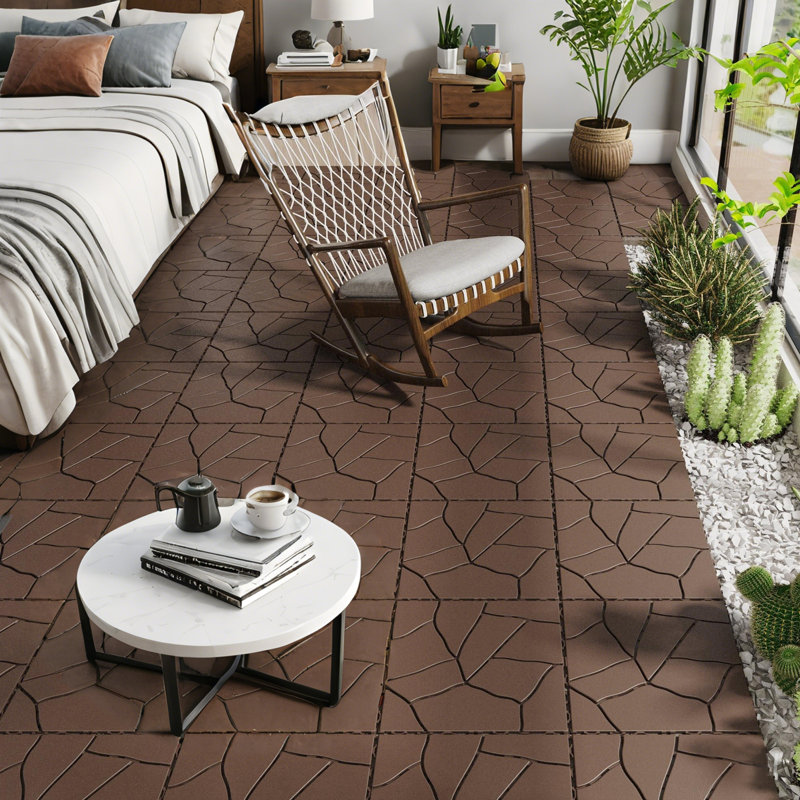 Carrelage de sol à bricolage, Brun
