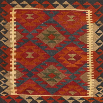 Tapis rouge / brun / bleu Southwestern