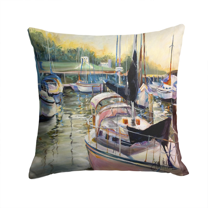 Coussin intérieur/extérieur noir voiles, H 14 po x l 14 po x P 4 po
