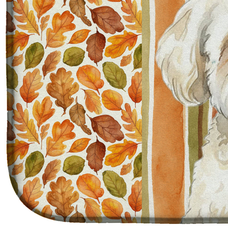 Tapis de séchage blanc et crème Bichon Frise Heirloom