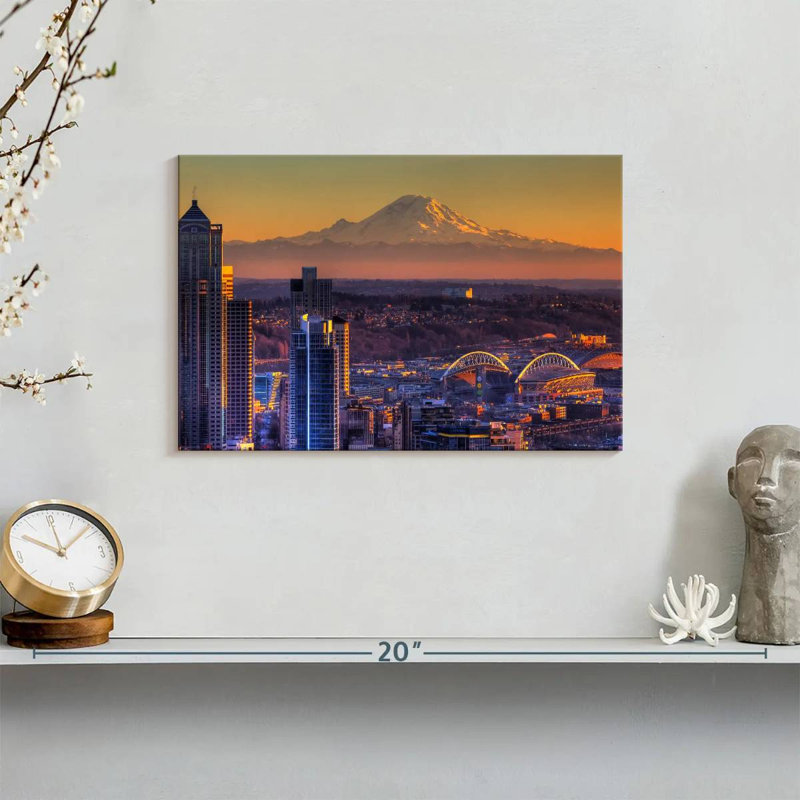 Sirci Seattle, coucher de soleil brillant, H 8 po x l 12 po