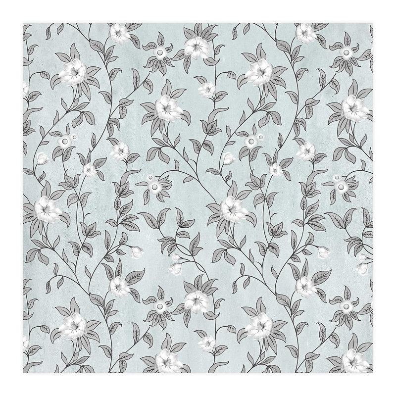 Bordure florale pelez et collez, L 72 po x l 72 po
