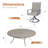 63" Patio Dining Set With Foam-Padded Swivel Chairs-1169876162