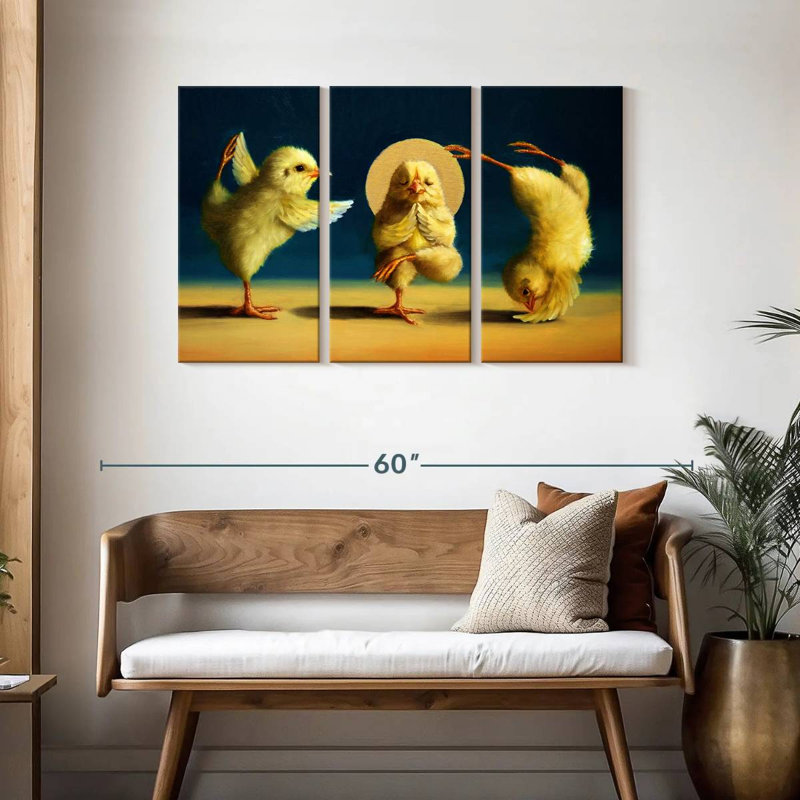 Ketti Yoga Chicks Three, 28" H x 45" W