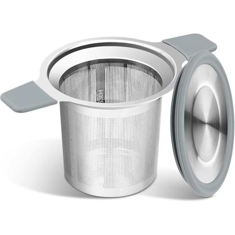 Crépines d'infuseur à thé, crépine à thé en acier inoxydable avec poignées doubles résistantes à la chaleur, infuseurs à billes en maille extra fine, filtre de support de diffuseur pour tasses