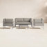 angea Home Novae 4-Person Aluminum Outdoor Conversation Set with Quick-Dry Cushions – Modern Patio Seating with Large Comfortable Cushions & Easy Assembly