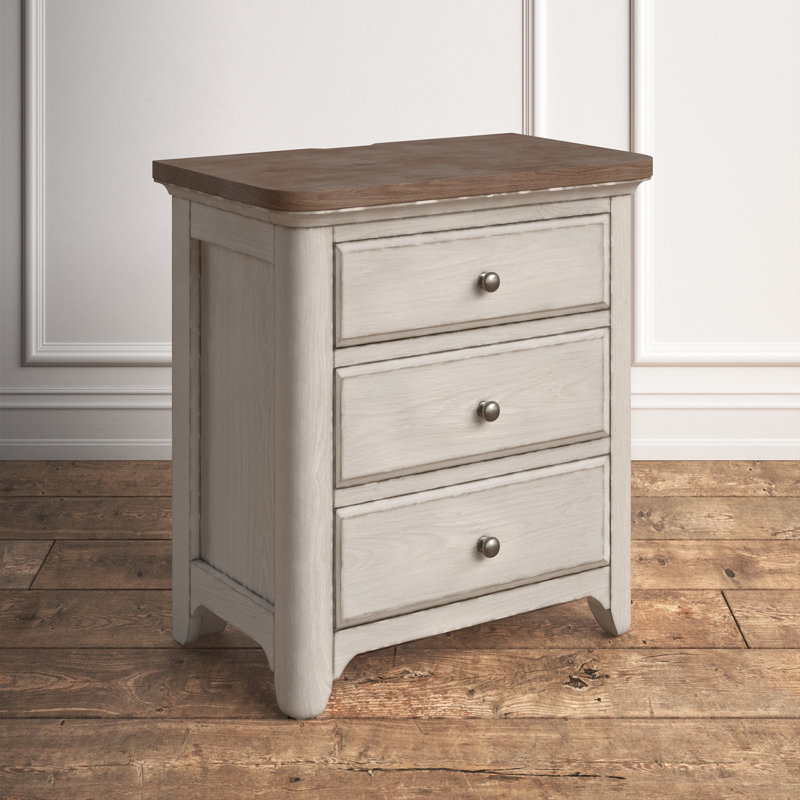 Harlowe 3 Drawer Nightstand w/ Charging Station