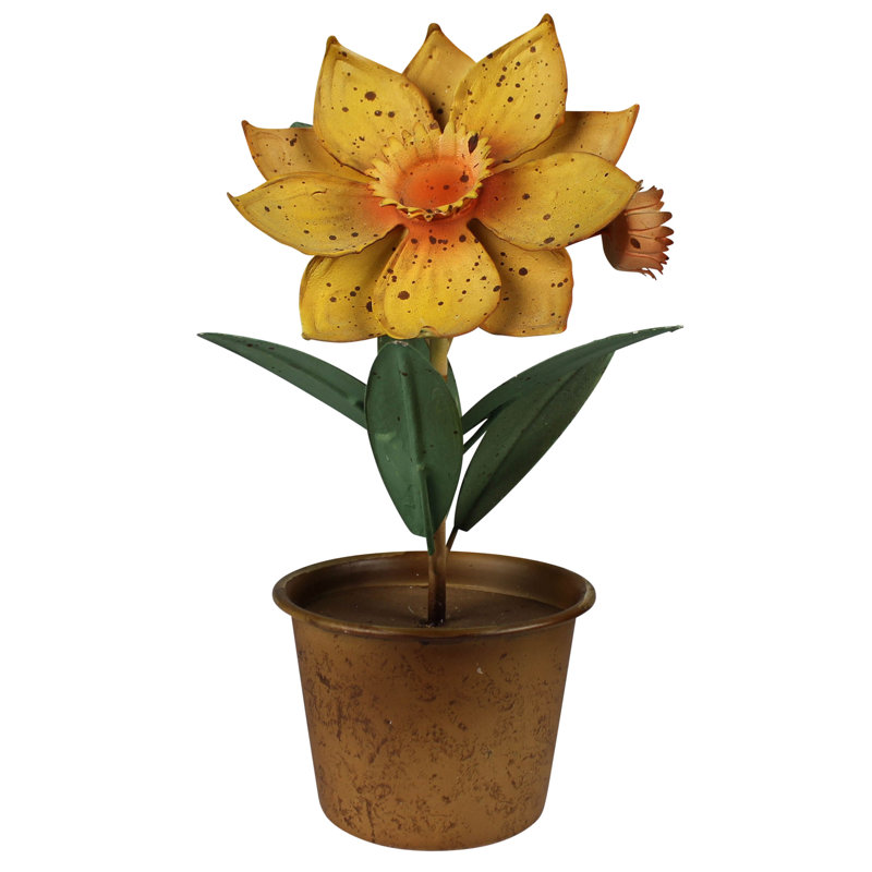 Potted Flower, Daffodil, Aluminum