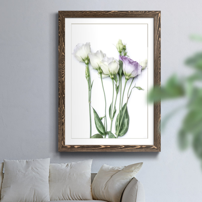 Moderne Jardin I - reproduction de cadre photo sur papier, Papier avec cadre noyer, H 44 po x l 31 po x P 1 po