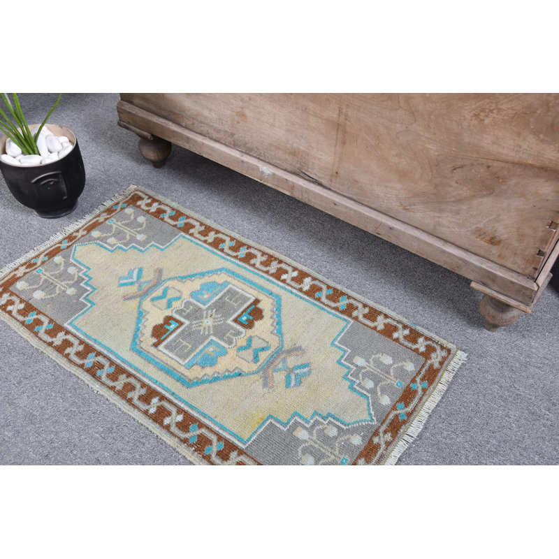 Tapis d'entrée en laine Anatolian Oushak