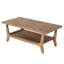 Table basse Mid-Century rectangulaire en bois massif de style campagnard de 47 pouces avec tablette de rangement ouverte et table basse moderne à 2 niveaux-584173717