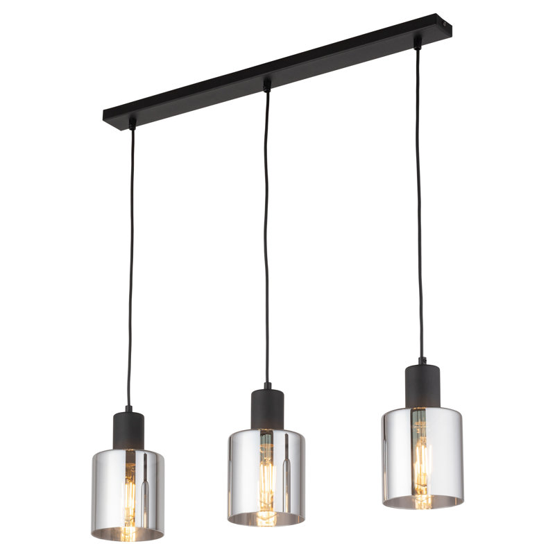 Azeem 3 - Light Kitchen Island Pendant, Black/Gray