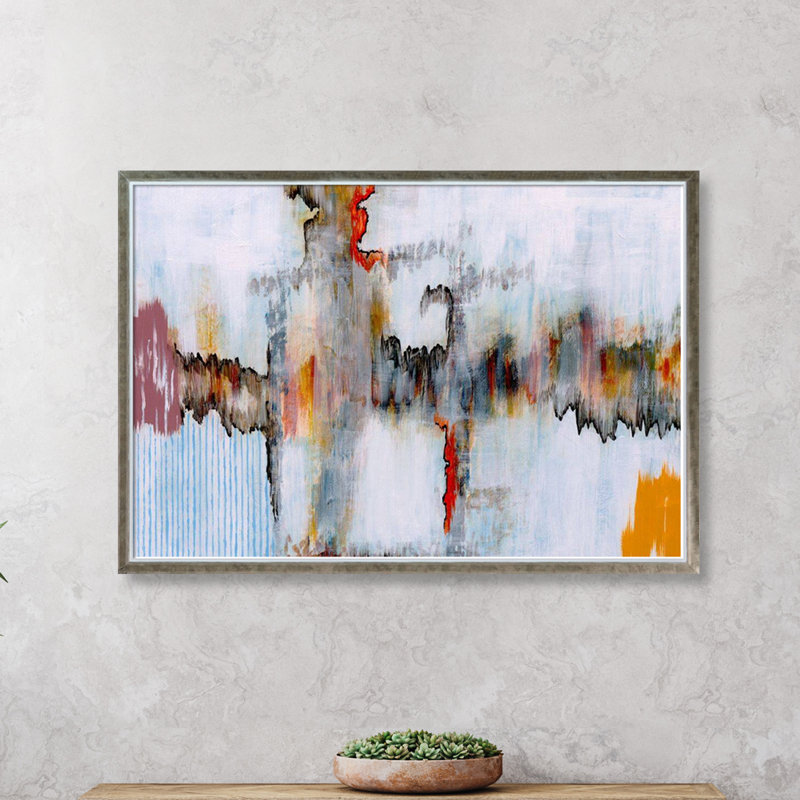 "Echo" par Clive Watts - Reproduction d'art sur toile encadrée, H 38,4 po x l 26,4 po x P 2 po, Cadre silhouette champagne