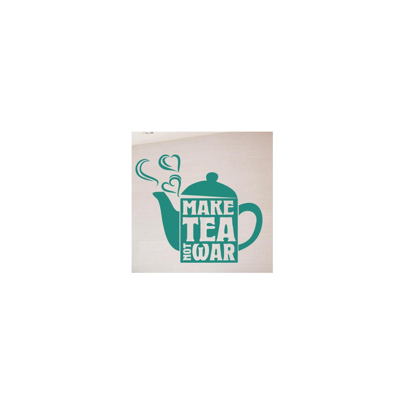Non-Wall Damaging Wall Decal, Aqua Green, Large