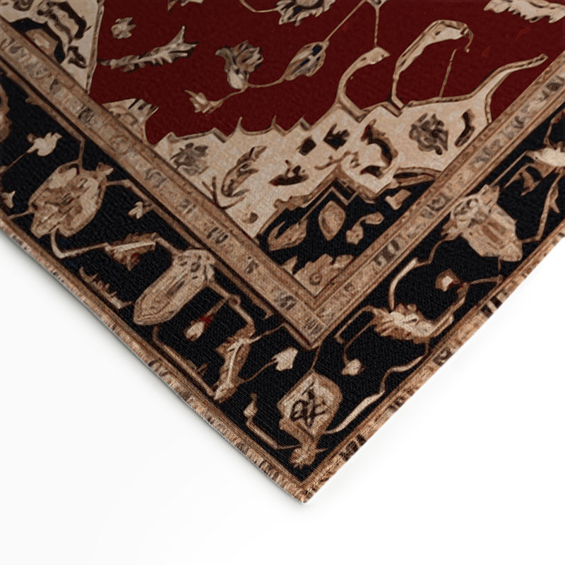 Tapis d'intérieur et d'extérieur brun Persian, Rectangle 5 pi x 7 pi