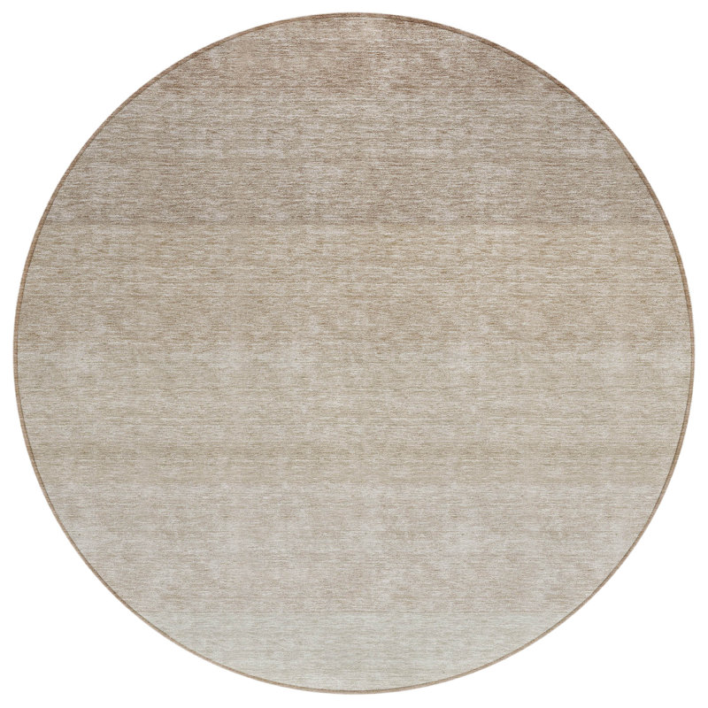  Machine Washable Indoor/Outdoor Kitchen Mat, Round 8'