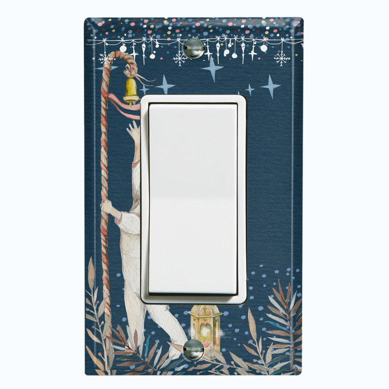 Plaque murale décorative à bascule Angel Twins, H 4,5 po x l 2,75 po x P 0,15 po