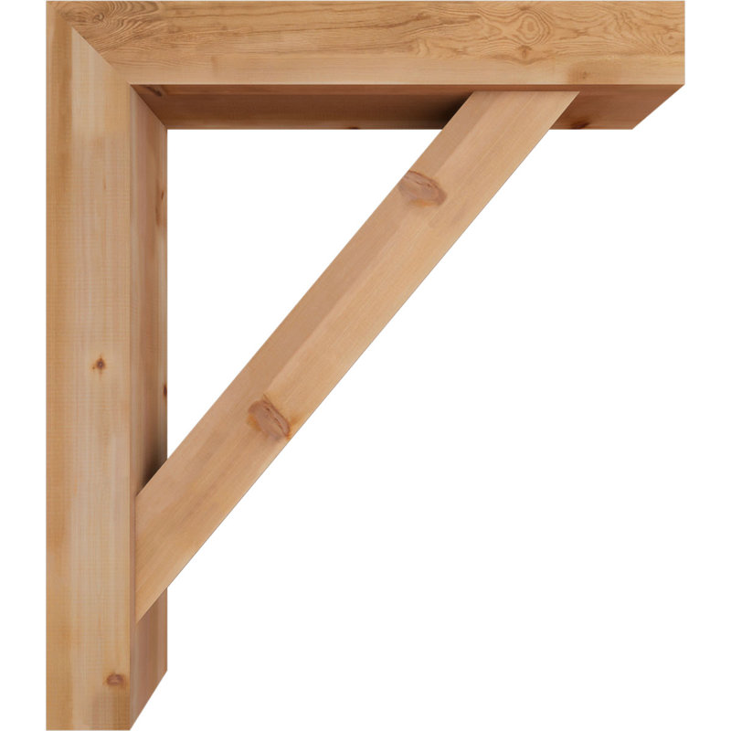 Support de bloc traditionnel avec entretoise décalée, 48 x 42, Cèdre rouge occidental de l 7 1/2 po (lisse)