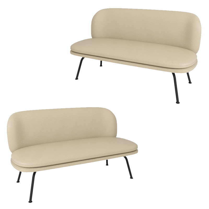Banc rembourré Modern Light Luxury, Blanc cassé