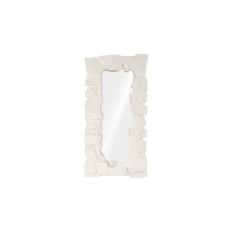 Rocky Ridge Dress Mirror, White Stone