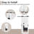 80" 1-Lite Mirror White Primed Solid Core Sliding Bypass Barn Door Double Doors With Hardware Kit-118320615