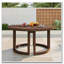 Table de salle à manger 59 po ronde en bois d'acacia avec trou pour parasol (moka)-950964777
