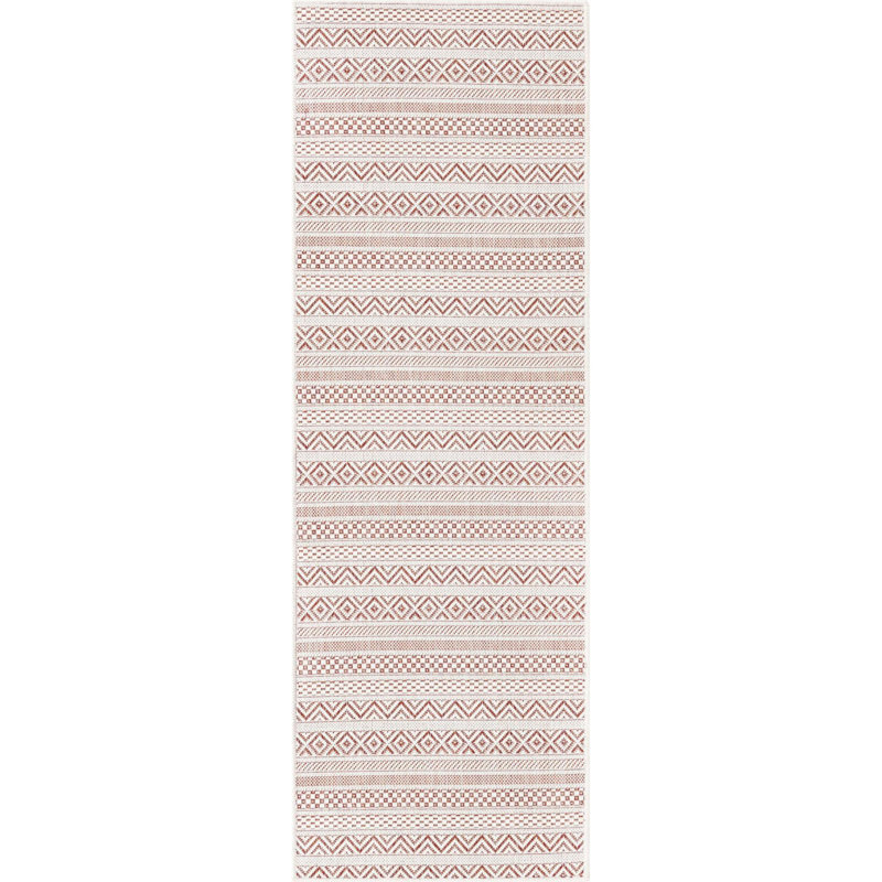Indoor/Outdoor Glimmer Area Rug Brick Color, Runner 2' x 6'