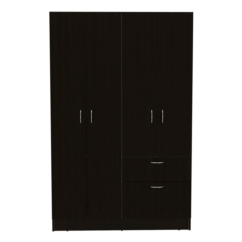 Armoire, armoire à deux portes, un tiroir, cinq tablettes intérieures, tringle