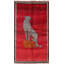 Red Hand Knotted Cheetah Design Rug 3'6"X 6'4"