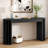 Oval Console Table With Curved Legs and Drawers-125889445