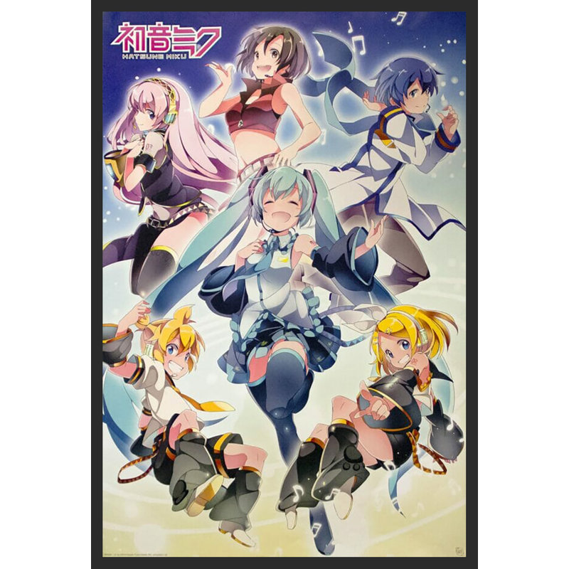 Hatsune Miku Group, impression sur affiche encadrée