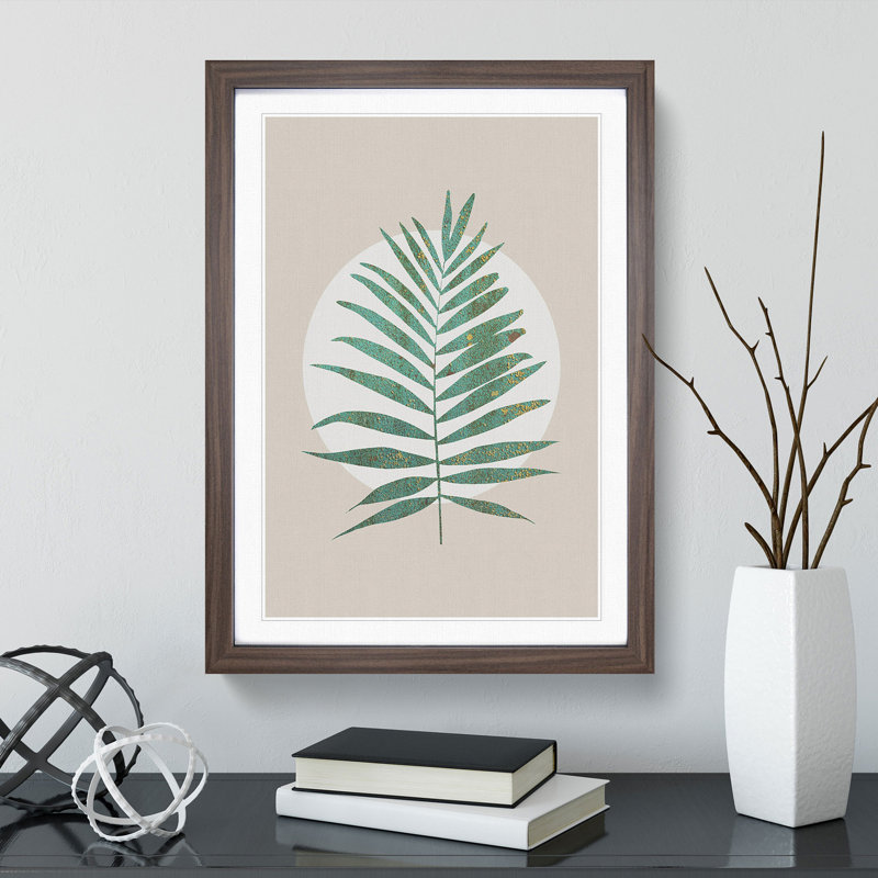 Botanical Fern - Picture Frame Graphic Art, Walnut, 36cm H x 27cm W x 2cm D