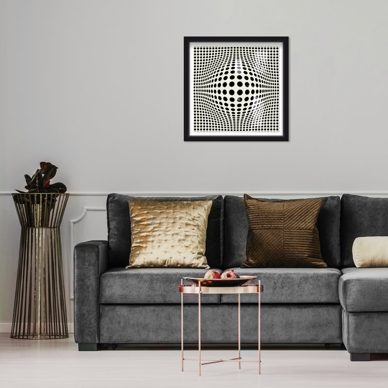 Opiart Minimalist par Oliver Gal - Shadowbox, impression, H 16 po x l 16 po x P 0,5 po, Noir