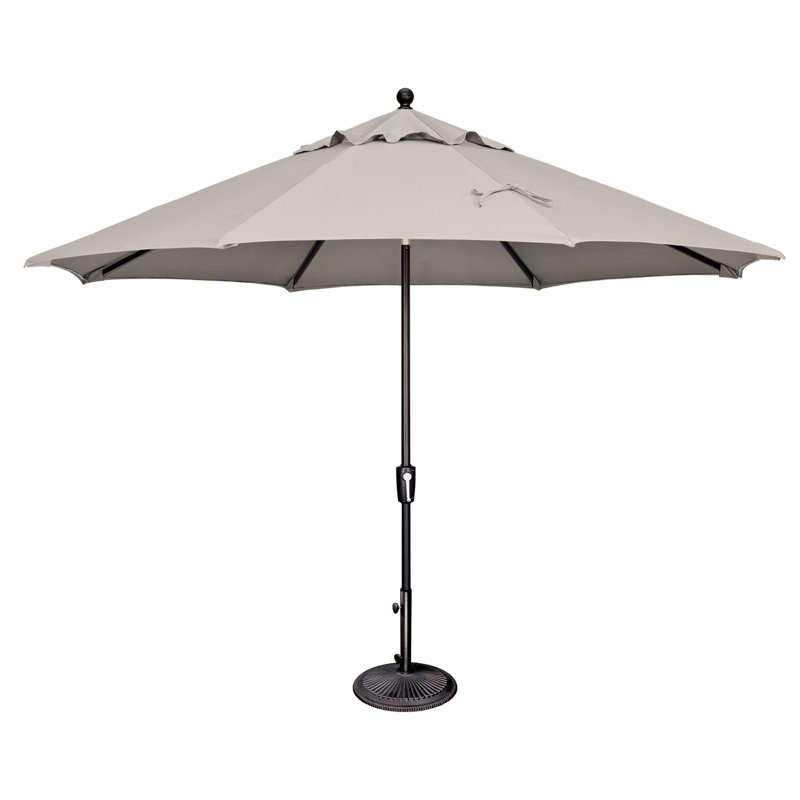 Parasol de marché 11 pi Sheridan Abitha, Toile lin Sunbrella®, Noir