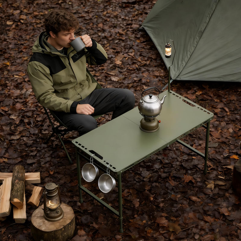 Table de camping pliante 3,4 pi, Vert
