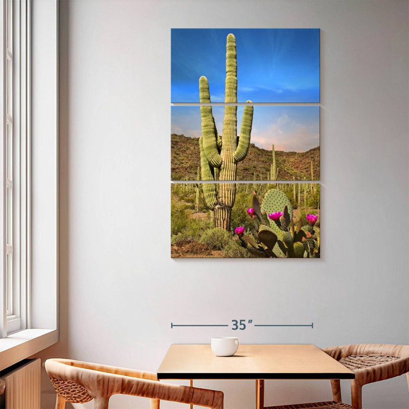 Harnek Saguaro et figuier de Barbarie cactus, H 65 po x l 42 po