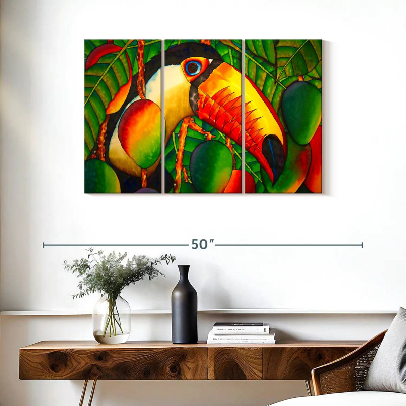 Paradise Toucan, 24" H x 38" W