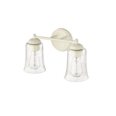 Bendooragh 2 - Light Dimmable Bathroom Vanity Light with Clear Chiseled Glass