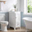 Armoire de rangement étroite blanche, armoire de plancher autoportante mince avec porte simple et tiroir, petite armoire latérale en lin pour salle de bain, toilette, buanderie, armoire compacte avec tablette réglable