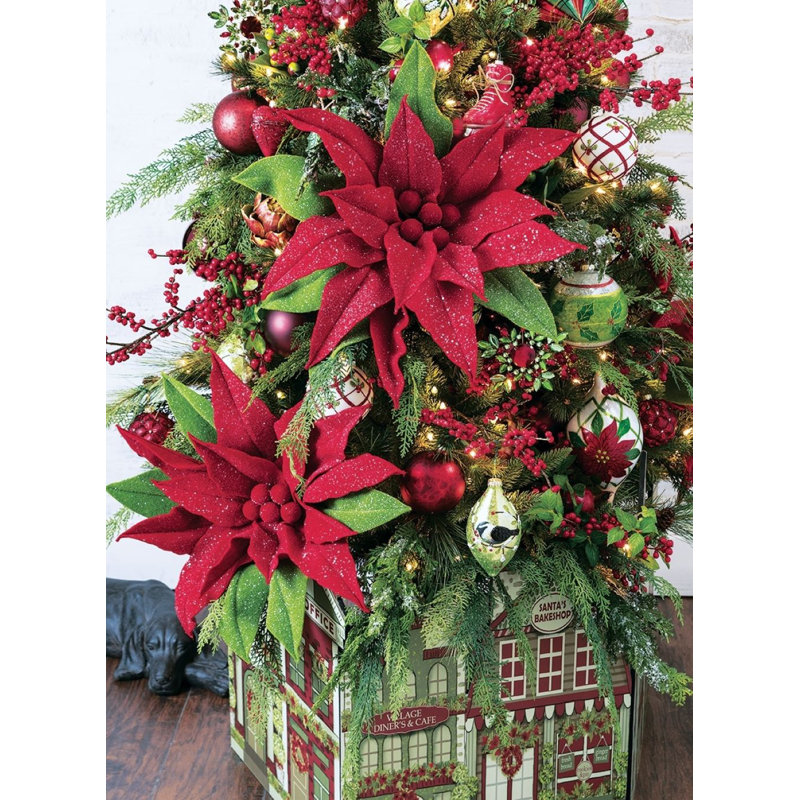 7.6' H Lighted Artificial Pine Christmas Tree