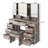 Large Makeup Vanity Set with Lights, USB & Power Outlet and 9 Drawers-858026952