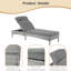Chaise longue d'extérieur en osier Arshleen-1510558533